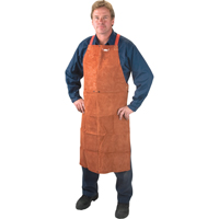 Tablier en cuir, Salopette, 36" lo, Lava Brown - Weld-Mate 