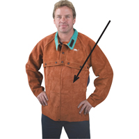 Tablier en cuir, 14" lo, Lava Brown - Weld-Mate 
