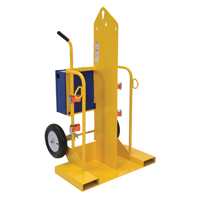 Chariot pour chalumeau et bouteille de soudage, Roues Pneumatique, Base de 24" la x 19-1/2" lo, 500 lb - Vestil CYL-2
