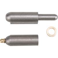 Weld-On Hinge, 0.63" Dia. x 3.937" L, Mild Steel w/Fixed Steel Pin - Aurora Tools 