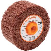 ALLSTEEL Blendex Surface Conditioning Drum, 4-1/4" Dia. x 2" W, 5/8"-11 Arbor, Coarse Grit - Walter Surface Technologies 07M322