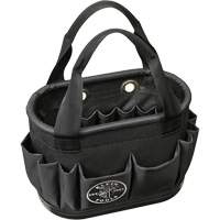 29-Pocket Hard-Body Aerial Bucket, 14" L x 10" H, Polyester, Black - Klein Tools 5144BHB14OS