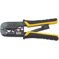Pince &agrave; sertir/d&eacute;nuder modulaire &agrave; cliquet - Klein Tools VDV226-011-SEN