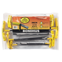 Ball Driver&reg; Hex Keys Set, 10 Pcs., Imperial - Bondhus 13138-BON
