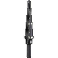 #2 Step Drill Bit, 3/16" - 1/2" , 1/16" Increments, High Speed Steel - Milwaukee 48-89-9202