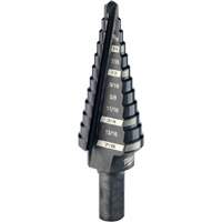 #4 Step Drill Bit, 3/16" - 7/8" , 1/16" Increments, High Speed Steel - Milwaukee 48-89-9204