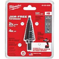 Foret &eacute;tag&eacute; no 8, 1/2" - 1", Incr&eacute;ments de 1/16", Acier rapide - Milwaukee 48-89-9208