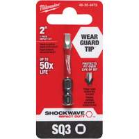 Shockwave Impact Duty Power Bit, Square, #3 Tip, 1/4" Drive Size, 2" Length - Milwaukee 48-32-4473