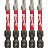 Shockwave Impact Power Bit, Torx, T-25 Tip, 1/4" Drive Size, 2" Length - Milwaukee 48-32-4685CAN