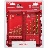 Jeu de forets &eacute;tag&eacute;s Thunderbolt, 20 morceaux, Acier rapide - Milwaukee 48-89-1105