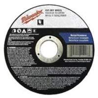 Meules &agrave; tronçonner &agrave; centre abaiss&eacute;, 4-1/2" x 0,045", Arbre de 7/8", Type 27, Oxyde d'aluminium, 13580 Tr/min - Milwaukee 49-94-4505
