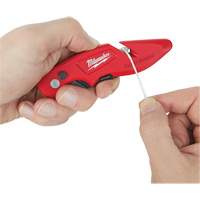 Fastback Flip Utility Knife, 2" Blade, Carbon Steel Blade, Metal Handle - Milwaukee 48-22-1901