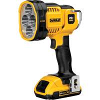 Max Cordless Jobsite Spotlight, LED, 1000 Lumens, Rechargeable Batteries - DEWALT DCL043