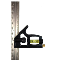 &eacute;querre combin&eacute;e Johnson 406EM, 6'' x 1'' lo, 1/32" Graduations, Acier, Ordinaire - Johnson 406EM