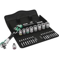 Jeu de rochet rapide m&eacute;trique Zyklop, 29 Mcx, Prise de 3/8" - Wera Tools 05004046001
