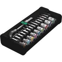 Zyklop Imperial Metal Ratchet Set, 28 Pcs, 1/4" Drive Size - Wera Tools 05004020001