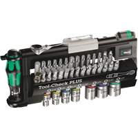 Tools Check Plus Imperial Mini Ratchet & Screwdriver Handle Set, 39 Pcs, 1/4" Drive Size - Wera Tools 5056491001