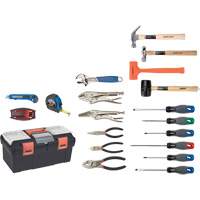 Essential Tool Set with Plastic Tool Box, 28 Pieces - Aurora Tools 