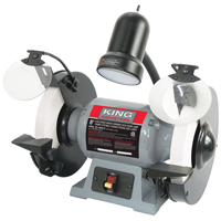 Bench Grinder, 8" Wheel Diameter, 1/2 HP, 1750 RPM - King Canada KC-895LS