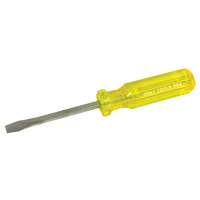 Slotted Screwdriver, 1/4", 8-1/4" L, Plastic Handle - Gray Tools S04