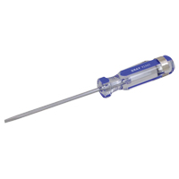 Slotted Screwdriver, 1/8" Tip, Round, 5-1/2" L, Plastic Handle - Gray Tools 92460