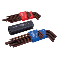 Long Arm Ball Hex Key Set, 22 Pcs., Metric & Imperial - Gray Tools 68722