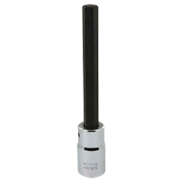 Extra Long Bit Socket, Hex, 10 mm x 128 mm L, 1/2" Square Drive Drive - Gray Tools MDW10XL