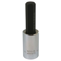 Bit Socket, Hex, 14 mm x 94 mm L, 1/2" Square Drive Drive - Gray Tools MDW14L