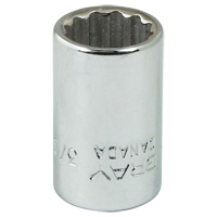 Socket, 3/8", 1/4" Drive, 12 Points - Gray Tools V112