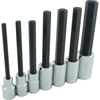 Extra Long Hex Head  Socket Set, Hex, 1/2" Drive, 7 Pcs - Gray Tools MDW19XLS