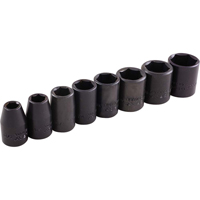 Socket Set, 8 Pcs, Impact, 3/8" Drive Size - Gray Tools P8T