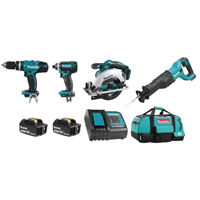 3.0 Ah LXT&reg; 4 Tool Combo Kit, 18 V - Makita DLX4057X1