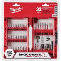 Shockwave Driver Bit Set, 32 Pcs., Phillips/Slotted/Torx&reg; - Milwaukee 48-32-4004CAN