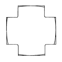 Cross 1/8" NPT - Topring 41.285
