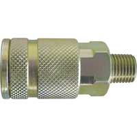 Raccords rapides - 3/8" industriel, &agrave; soupape/1 voie - Raccords manuels, Acier zingu&eacute; - Topring 21.962
