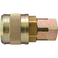 Raccords rapides - 1/4" industriel, &agrave; soupape/1 voie - Raccords automatiques, Laiton - Topring 20.444