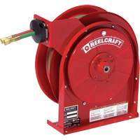 Spring Retractable Welding Hose Reel, Welding Gases, 1/4" x 25', Dual Hose, 200 psi - Reelcraft TW5425 OLPT