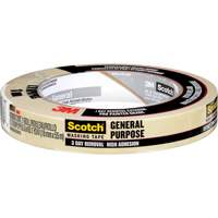 Scotch&reg; Contractor Grade Masking Tape 2020, 18 mm (3/4") x 55 m (180'), Beige - 3M 2020-18AP