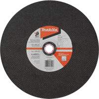 Meule &agrave; tronçonner abrasive, 14" x 3/32", Arbre de 1", Type 1, Oxyde d'aluminium, 4400 Tr/min - Makita B-64705-5