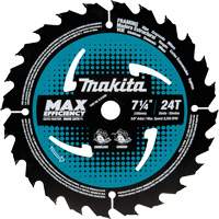 Carbide-Tipped Circular Saw Blade, 7-1/4", 24 Teeth, Wood Use - Makita B-61656-10