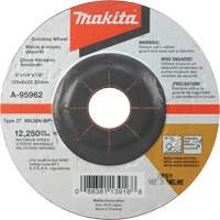 Meule inox, 5" x 1/4", Arbre 7/8", Oxyde d'aluminium, Type 27 - Makita A-95962-25