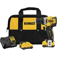 Trousse de perceuse-visseuse avec moteur sans brosse Xtreme, Lithium-ion, 12 V, Mandrin 3/8", Couple 250 UWO - DEWALT DCD701F2