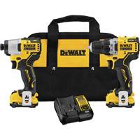 Trousse de perceuse et de tournevis &agrave; percussion &agrave; moteur sans balai Xtreme, Lithium-ion, 12 V - DEWALT DCK221F2