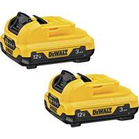 12V Max* Battery, Lithium-Ion, 12 V, 3 Ah - DEWALT DCB124-2