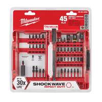 Shockwave Impact Duty Driver Bit Set, 45 Pcs., Hex/Nutsetter/Phillips/Slotted/Square/Torx&reg; - Milwaukee 48-32-4023