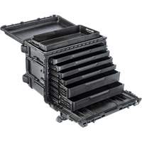 Gen 2 Mobile Tool Chest, 24" W, 7 Drawers, Black - Pelican 0450SD6