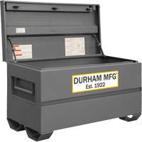 Jobsite Storage Box, 48" x 24" x 27-13/16", Steel, Grey - Durham Manufacturing JSC-244828-94T-D720