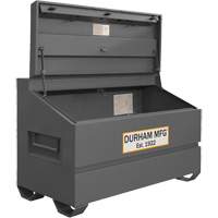 Boîte de rangement &agrave; couvercle inclin&eacute; pour le chantier, 60" x 30" x 39-3/8", Acier, Gris - Durham Manufacturing JSCSL-306040-94T-D720