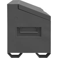 Boîte de rangement &agrave; couvercle inclin&eacute; pour le chantier, 60" x 30" x 39-3/8", Acier, Gris - Durham Manufacturing JSCSL-306040-94T-D720