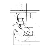 Latched Swivel Hoist Hook - Campbell 3952915PL